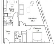 2-комнатная квартира площадью 69 кв.м, Шелепихинская набережная, влд 34, корп.5 | цена 16 860 590 руб. | www.metrprice.ru