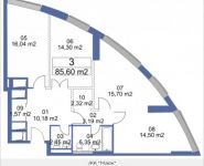 3-комнатная квартира площадью 85.6 кв.м, Кудрявцева, V | цена 10 999 424 руб. | www.metrprice.ru