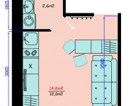 1-комнатная квартира площадью 14.6 кв.м,  | цена 1 790 000 руб. | www.metrprice.ru