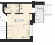 1-комнатная квартира площадью 41 кв.м,  | цена 3 690 000 руб. | www.metrprice.ru