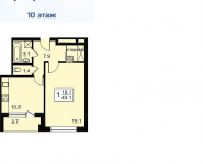 1-комнатная квартира площадью 43 кв.м, Автозаводская улица, вл23 | цена 7 819 550 руб. | www.metrprice.ru