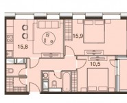 2-комнатная квартира площадью 56.3 кв.м, Каширское шоссе, 65 | цена 9 176 900 руб. | www.metrprice.ru