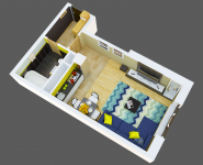 1-комнатная квартира площадью 29.6 кв.м, Советская улица, 1 | цена 1 850 000 руб. | www.metrprice.ru