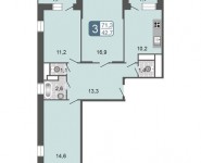 3-комнатная квартира площадью 73 кв.м, улица Пресненский Вал, 14к4 | цена 19 500 000 руб. | www.metrprice.ru