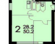 2-комнатная квартира площадью 50.2 кв.м, улица Сокольнический Вал, 22 | цена 14 300 000 руб. | www.metrprice.ru