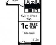 1-комнатная квартира площадью 28.82 кв.м в ЖК «Михайлова, 31», улица Михайлова, 31 | цена 4 550 563 руб. | www.metrprice.ru