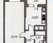 1-комнатная квартира площадью  кв.м, Стрелковая улица, 16 | цена 2 780 622 руб. | www.metrprice.ru