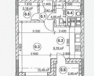 1-комнатная квартира площадью 41.7 кв.м, проспект Будённого, 51к4 | цена 6 840 000 руб. | www.metrprice.ru