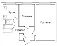 2-комнатная квартира площадью 45 кв.м, Братская улица, 23к1 | цена 6 950 000 руб. | www.metrprice.ru