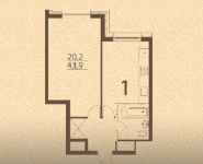 1-комнатная квартира площадью 44.1 кв.м, Рязанский переулок, 13с11Б | цена 12 418 560 руб. | www.metrprice.ru