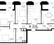 4-комнатная квартира площадью 115.5 кв.м, улица Берзарина, 28Ак2 | цена 25 103 600 руб. | www.metrprice.ru