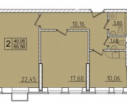 2-комнатная квартира площадью 65 кв.м, улица Ахматовой, 24 | цена 5 657 915 руб. | www.metrprice.ru