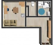 1-комнатная квартира площадью 17 кв.м, 2-я Институтская улица, 26 | цена 2 199 000 руб. | www.metrprice.ru