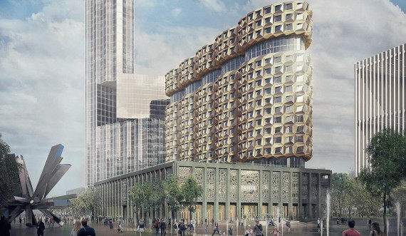 На территории ЗИЛа построят двадцатиэтажное здание с пятью гранёными башнями