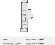 1-комнатная квартира площадью 53.8 кв.м, Силикатная ул, 47к4 | цена 4 090 320 руб. | www.metrprice.ru