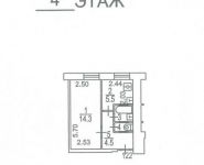 1-комнатная квартира площадью 27.8 кв.м, Черницынский проезд, 6к1 | цена 5 050 000 руб. | www.metrprice.ru