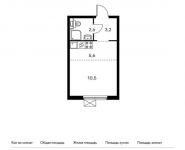 1-комнатная квартира площадью 21.9 кв.м,  | цена 3 304 710 руб. | www.metrprice.ru