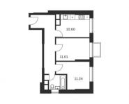 2-комнатная квартира площадью 49.2 кв.м,  | цена 4 764 429 руб. | www.metrprice.ru