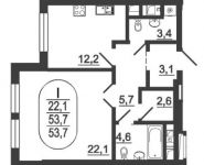 1-комнатная квартира площадью 53 кв.м, Серпуховский Вал ул. | цена 13 173 093 руб. | www.metrprice.ru