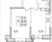 1-комнатная квартира площадью 39.4 кв.м, Дружбы, 31 | цена 3 620 860 руб. | www.metrprice.ru