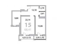 2-комнатная квартира площадью 68.83 кв.м,  | цена 7 971 923 руб. | www.metrprice.ru