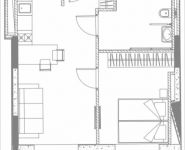 2-комнатная квартира площадью 40.32 кв.м, 1-я улица Леонова, 1 | цена 8 395 067 руб. | www.metrprice.ru
