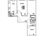 3-комнатная квартира площадью 72.73 кв.м, 2-я Муравская | цена 9 273 947 руб. | www.metrprice.ru