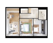 2-комнатная квартира площадью 50.8 кв.м, жилой комплекс Мякинино Парк, | цена 7 386 320 руб. | www.metrprice.ru