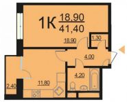 1-комнатная квартира площадью 41 кв.м, Внутренний пр., 8С2 | цена 8 404 200 руб. | www.metrprice.ru