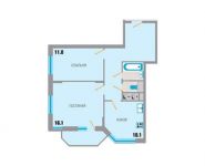 2-комнатная квартира площадью 57.5 кв.м, Северная улица, 10 | цена 3 622 500 руб. | www.metrprice.ru