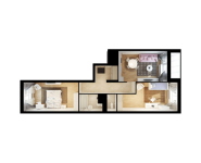 2-комнатная квартира площадью 69.5 кв.м,  | цена 9 243 500 руб. | www.metrprice.ru