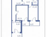 2-комнатная квартира площадью 85.6 кв.м, Кудрявцева, 15 | цена 9 858 962 руб. | www.metrprice.ru