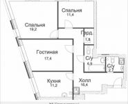 3-комнатная квартира площадью 87 кв.м, Шелепихинская набережная, влд 34, корп.5 | цена 21 594 208 руб. | www.metrprice.ru