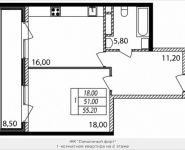 1-комнатная квартира площадью 56 кв.м, 1-я Мясниковская улица, вл2 | цена 11 527 877 руб. | www.metrprice.ru