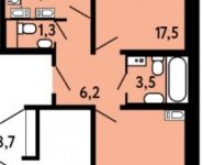 2-комнатная квартира площадью 55.8 кв.м,  | цена 5 939 910 руб. | www.metrprice.ru