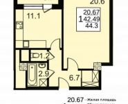 2-комнатная квартира площадью 52.9 кв.м, Полярная ул, 27к4 | цена 9 188 730 руб. | www.metrprice.ru