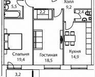 2-комнатная квартира площадью 74 кв.м, Шелепихинская набережная, влд 34, корп.3 | цена 26 712 000 руб. | www.metrprice.ru