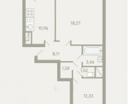 3-комнатная квартира площадью 88.23 кв.м, Тайнинская ул, 9 | цена 11 816 314 руб. | www.metrprice.ru