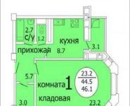 1-комнатная квартира площадью 46 кв.м, Свободный проезд, 3 | цена 2 200 000 руб. | www.metrprice.ru