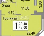 1-комнатная квартира площадью 49 кв.м, Зеленые Аллеи бул., 3 | цена 4 600 000 руб. | www.metrprice.ru