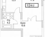 1-комнатная квартира площадью 48 кв.м, Погонный проезд, 3Ак6 | цена 10 112 785 руб. | www.metrprice.ru