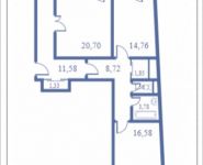 3-комнатная квартира площадью 104.6 кв.м, Кудрявцева, 12 | цена 10 564 600 руб. | www.metrprice.ru