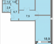 3-комнатная квартира площадью 76.2 кв.м, 2-й Грайвороновский проезд, 38, корп.1 | цена 11 375 364 руб. | www.metrprice.ru