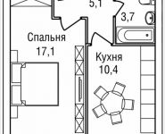 1-комнатная квартира площадью 37 кв.м, 3-й Силикатный проезд, вл. 4, корп. 2 | цена 7 007 070 руб. | www.metrprice.ru