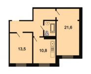 2-комнатная квартира площадью 61.7 кв.м,  | цена 3 423 000 руб. | www.metrprice.ru