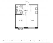1-комнатная квартира площадью 36.25 кв.м, Складочная ул, 6 | цена 6 264 000 руб. | www.metrprice.ru
