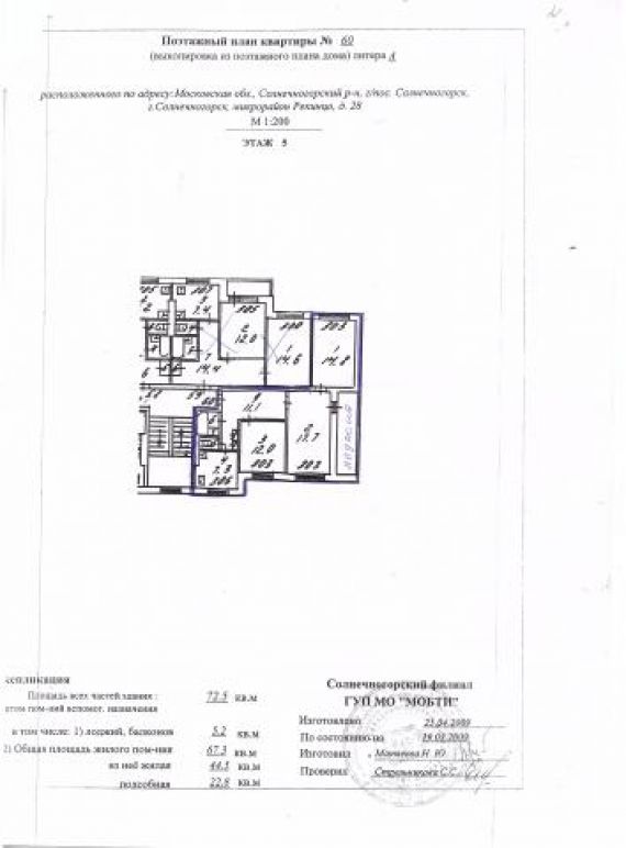 Продам трехкомнатную квартиру город солнечногорск, д. 28 - б.