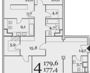 4-комнатная квартира площадью 179.6 кв.м, Льва Толстого улица, д.23/7 | цена 116 740 000 руб. | www.metrprice.ru