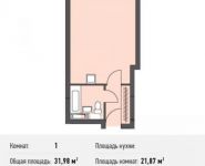 1-комнатная квартира площадью 32 кв.м, Донецкая ул., 30С1 | цена 3 639 925 руб. | www.metrprice.ru