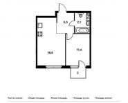 1-комнатная квартира площадью 40.2 кв.м, Красноказарменная ул, 14Ак4 | цена 11 461 020 руб. | www.metrprice.ru